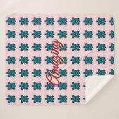Custom turtle pattern Sherpa Blanket Sherpadecke (Vorderseite (Horizontal))