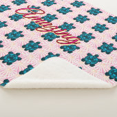 Custom turtle pattern Sherpa Blanket Sherpadecke (3/4)