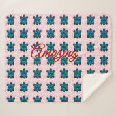 Custom turtle pattern Sherpa Blanket Sherpadecke (Vorderseite (Horizontal))