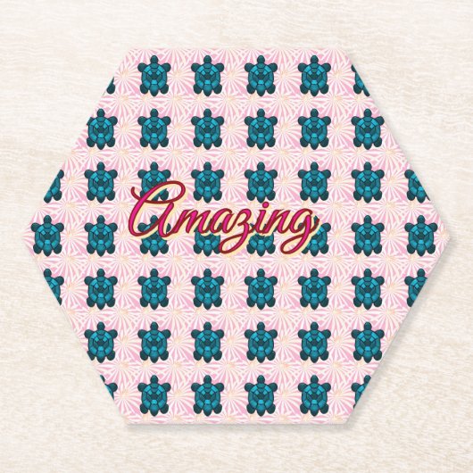 Custom turtle pattern Sherpa Blanket Untersetzer (Vorderseite)