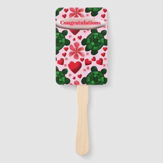 Custom turtle pattern  wrapping paper fächer (Vorderseite)