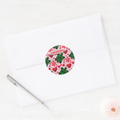 Custom turtle pattern  wrapping paper runder aufkleber (Umschlag)