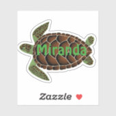 Custom Turtle Sticker (Blatt)