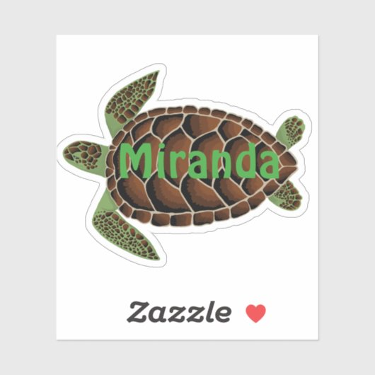 Custom Turtle Sticker (Blatt)