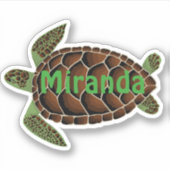 Custom Turtle Sticker (Vorderseite)