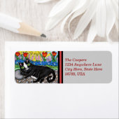 Custom Tuxedo Cat Rücksendeadressen-Aufkleber (Insitu)