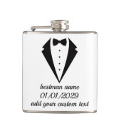 Custom Tuxedo Design Flasche Hochzeitsgeschenk Flachmann (Vorderseite)