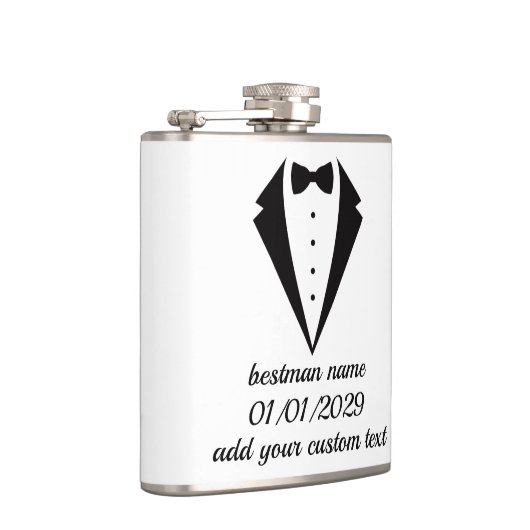 Custom Tuxedo Design Flasche Hochzeitsgeschenk Flachmann (Rechts)