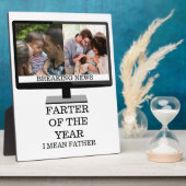 Custom TV-Farter des Jahres lustige Papa 2 Foto Fotoplatte (Seite)