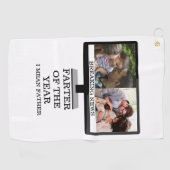 Custom TV-Farter des Jahres lustige Papa 2 Foto Golfhandtuch (Horizontal)