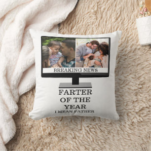 Custom TV-Farter des Jahres lustige Papa 2 Foto Kissen