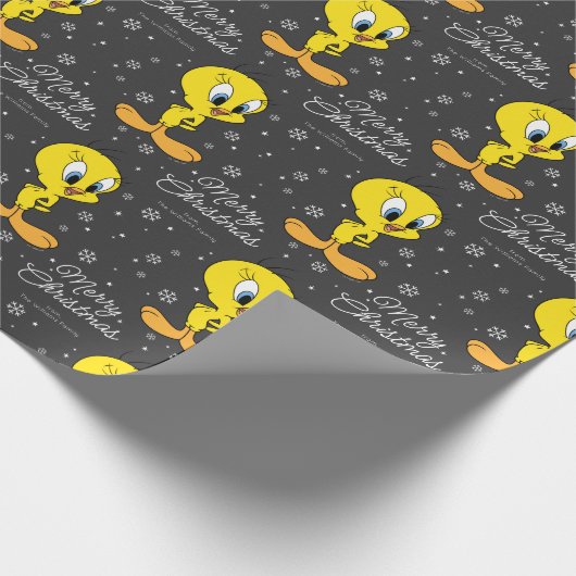 Custom TWEETY™ Bird Frohe Weihnachten Geschenkpapier (Ecke)