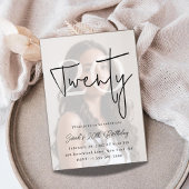 Custom Twenty Modern Birthday Invite Einladung