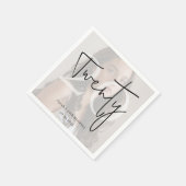 Custom Twenty Modern Birthday Party Napkins Serviette (Ecke)