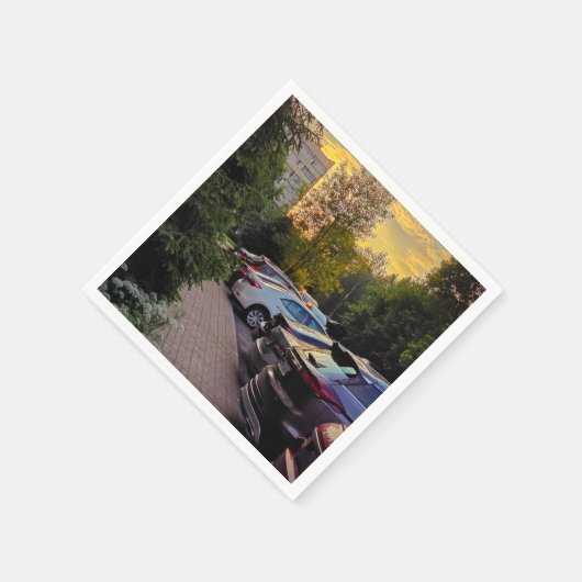 Custom Twilight Urban Motion Cocktail Papier Napki Serviette (Ecke)