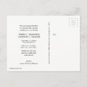 Custom Twin Baby Foto Vielen Dank Ankündigungspostkarte (Rückseite)