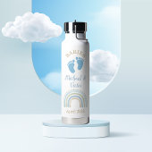 Custom Twin Boys Rainbow Footprints Trinkflasche
