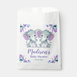 Custom Twin Girl Elephant Baby Showtaschen Geschenktütchen