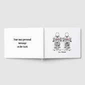 Custom Two Brides Biker Motorrad Abend Hochzeit Gästebuch (Voll)