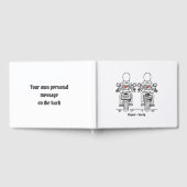 Custom Two Brides Biker Motorrad Abend Hochzeit Gästebuch (Voll)