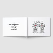 Custom Two Brides Biker Motorrad Abend Hochzeit Gästebuch (Voll)