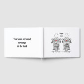 Custom Two Brides Biker Motorrad Abend Hochzeit Gästebuch (Voll)