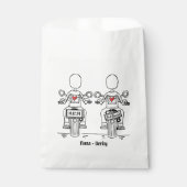 Custom Two Brides Biker Motorrad Hochzeit Geschenktütchen (Vorderseite)