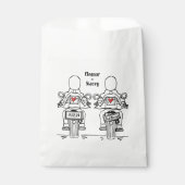Custom Two Brides Biker Motorrad Hochzeit Geschenktütchen (Vorderseite)