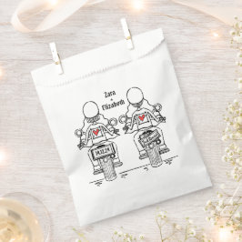 Custom Two Brides Biker Motorrad Hochzeit Geschenktütchen