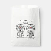 Custom Two Brides Biker Motorrad Hochzeit Geschenktütchen (Vorderseite)