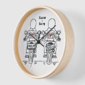 Custom Two Brides Biker Motorrad Hochzeitsuhr Uhr (Winkel)