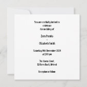 Custom Two Brides Biker Motorrad Lesbian Hochzeit Einladung (Rückseite)