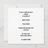 Custom Two Brides Motorrad und Sidecar Wedding Einladung (Rückseite)