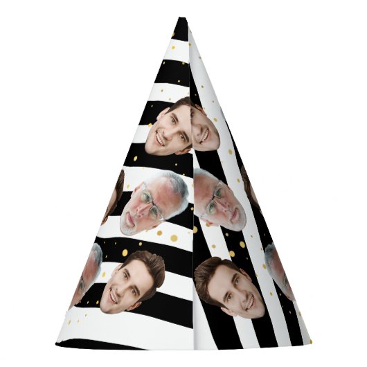 Custom Two Face Happy Birthday Dekoration Supplies Partyhütchen (Rückseite)