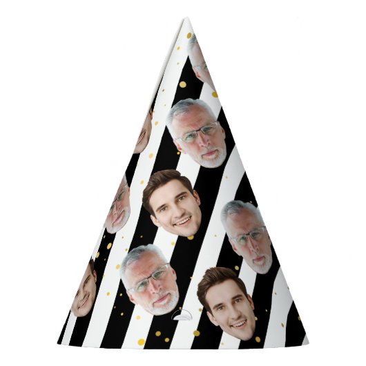 Custom Two Face Happy Birthday Dekoration Supplies Partyhütchen (Links)