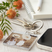 Custom Two Foto Acrylic Square 2 Side Schlüsselanh Schlüsselanhänger (Vorderseite rechts)