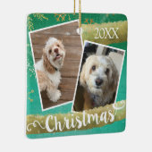 Custom Two Foto Christmas Keramikornament (Rechts)