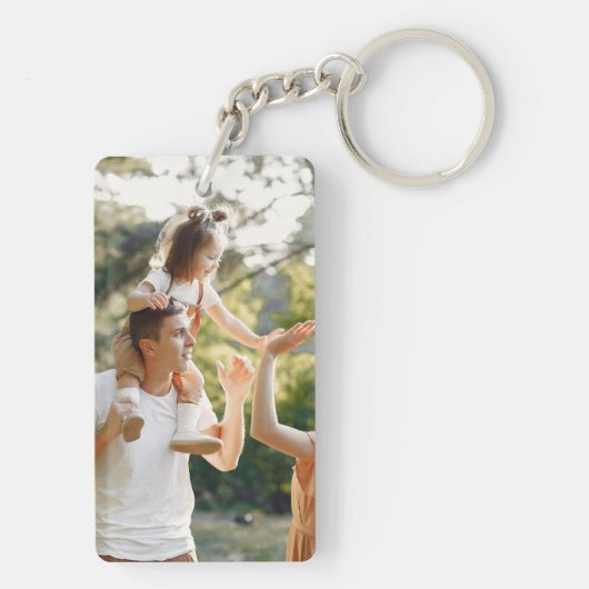 Custom Two Foto Double Side Acryl Schlüsselanhänge Schlüsselanhänger (Rückseite)
