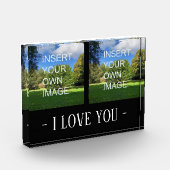 Custom Two Foto I Liebe You Typografie (Links)