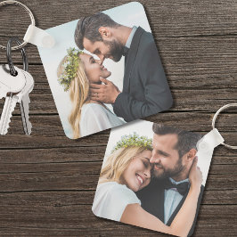 Custom Two Foto neu verheiratet Schlüsselanhänger