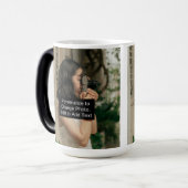 Custom Two Fotos Artwork Slogan 15 oz Morphing Verwandlungstasse (Vorderseite Links)