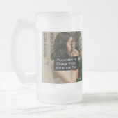 Custom Two Fotos Artwork Slogan 16 oz Mattglas Bierglas (Links)