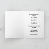 Custom Two Grooms Biker Motorrad Abend Hochzeit Einladung (Innenseite)