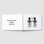 Custom Two Grooms Biker Motorrad Hochzeit Gästebuch (Voll)