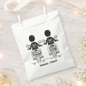 Custom Two Grooms Biker Motorrad Hochzeit Geschenktütchen (Ausgeschnitten)