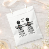 Custom Two Grooms Biker Motorrad Hochzeit Geschenktütchen (Ausgeschnitten)