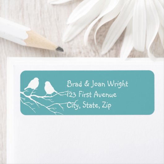 Custom Two Little White Sparrow Birds Silhouette L (Insitu)