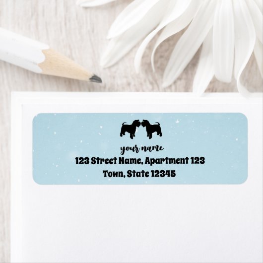 Custom Two Mini Schnauzer Rücksendeadresse (Insitu)