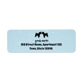 Custom Two Mini Schnauzer Rücksendeadresse (Vorne)