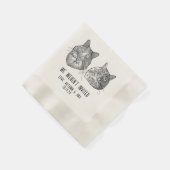 Custom Two Pet Cocktail Napkins Hochzeit Serviette (Ecke)